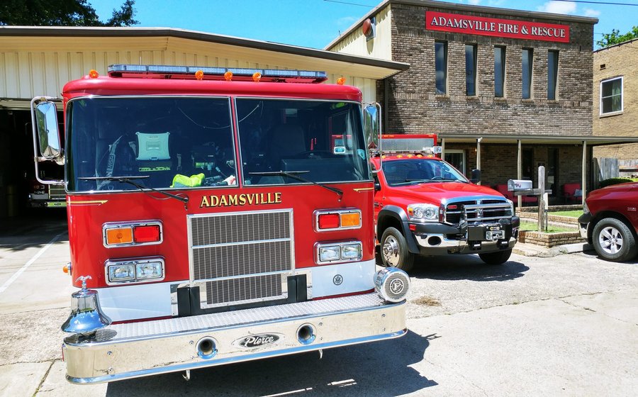 Adamsville Fire & Rescue truck and station